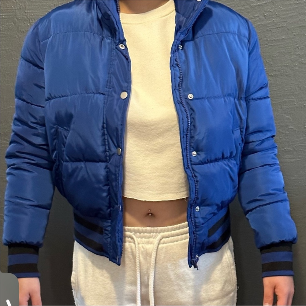 🆕 Fashionova Blue Bomber Jacket- Size S